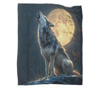 kaiyun Lupi che ululano alla luna Coperta in Flanella Coperte Morbide E Leggere Per Tutte Le Stagioni Lenzuola Casa E Viaggio 50x60inch(127x152cm)