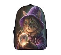 kaiyun Mago Gatto Zaini Per Bambini,Magia Ball Zaino Scuola Elementare,Borsa Scuola Materna Nido,Zainetto Asilo Bambino,16 inch