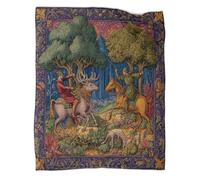 kaiyun Manoscritti miniati di caccia medievale Coperta Lenzuola Per Dormitorio Di Nuova Concezione,morbida,confortevole,soffice,adatta A Tutte Le Stagioni 60x80inch(150x200cm)