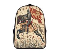 kaiyun Medievale Cavaliere on Cavallo Medievale Art Style Zainetto Per Scuola Sport E Viaggi Adolescenti Borsa Da Scuola Leggero Sacchetti 16 inch