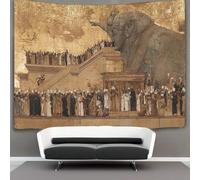 kaiyun Miniatura dipinta della fine del XV secolo Arazzo Da Parete Stile prospettico medievale Arazzi Da Appendere Alla Parete Camera Da Letto Decorazioni Per La Casa 150cmx200cm