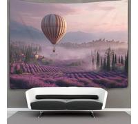 kaiyun Mongolfiere, campi di lavanda in Provenza Arazzo Da Parete Arazzi Da Appendere Alla Parete Camera Da Letto Decorazioni Per La Casa 100cmx150cm