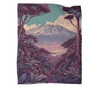 kaiyun Monte Kilimangiaro Coperta Morbidi E Caldi Lenzuola in Flanella Stampata Per Letti E Divani 50x60inch(127x152cm)