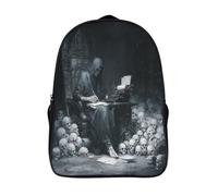 kaiyun Morte seduta in un mare di scheletri Zaini Per Bambini, Zaino Scuola Elementare,Borsa Scuola Materna Nido,Zainetto Asilo Bambino,16 inch