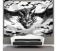 kaiyun Motivo a drago volante Arazzo Per Camera Da Letto Estetico,Stile pittura a inchiostro Da Appendere Alla Parete Per La Decorazione Della Casa 100cmx150cm