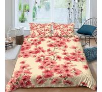 kaiyun Motivo floreale Copripiumino Set Di Per Stampa 3D, in Microfibra, Con Federe Biancheria Da Letto Per Ragazzi E Ragazze King（220x240cm）