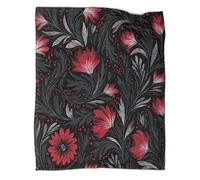 kaiyun Motivo floreale, disegno lineare Blanket Sofa Throw 3D Impreso Es Suave Y Cómodo Al Tacto,adecuado Para Que Toda La Familia Se Mantenga Abrigada 40x50inch(100x130cm)