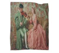 kaiyun Musicista del XVI secolo Coperta Per Adolescente Suona il violino per la principessa Stampata Soffice Lenzuola in Peluche,morbida E Confortevole,adatta Per Divano Letto 40x50inch(100x130cm)