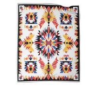 kaiyun Nativo Americano Style Coperta Da Campeggio Esterna Stampata Calda,morbida E Traspirante Vector Bianco Background Copriletto Per Camera Da Letto Quattro Stagioni 70x80inch(180x200cm)