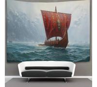 kaiyun Navi lunghe vichinghe, rune e simboli colorati Tapestry Wall Hanging - Bedspread,Blanket Throw Tapestries for Living Room,Home Decor 180cmx230cm