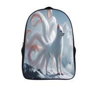 kaiyun Nine Tailed White FBue on The Mountain Top Borsa Da Scuola Ragazzi Zaini Ragazze Elementare Zainetto Bambino Gita Zaino Leggero 16 inch