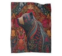 kaiyun Orso Russo in Meditazione Stampa 3D Morbida E Confortevole Adolescente Adulti in Peluche Coperta Adatta Per Divano Letto 50x60inch(127x152cm)