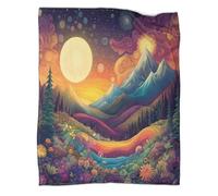 kaiyun Paesaggio montano Coperta 3D Medievale Art Divano Stampa Per Adolescenti E Adulti,morbida Trapunta in Peluche 50x60inch(127x152cm)