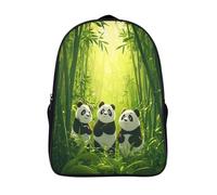 kaiyun Panda en el bosque de bambú-Estilo de ilustración Zaini Per Bambini, Zaino Scuola Elementare,Borsa Scuola Materna Nido,Zainetto Asilo Bambino,16 inch