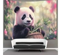 kaiyun Panda Tapestry Wall Hanging -Carrying A Basket Full of Bambù Shoots Bedspread,Blanket Throw Tapestries for Living Room,Home Decor 100cmx150cm