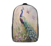 kaiyun Pavone nel Prato Sacchetti Di Scuola,Borsa Da Scuola Asilo, Ragazzi Per La Scuola Per Ragazze,Zaino Da Viaggio Alla Moda 17inch