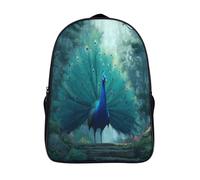 kaiyun Pavone Perched in The Woods Sacchetti Di Scuola Elementare Ragazzi Bambina Zaino Asilo Bambino Zaini Scuola Bambini Zainetto 39x29x16cm