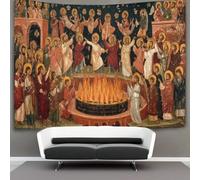 kaiyun Personaggi bizantini che danzano intorno al fuoco Arazzo Appendere Alla Parete, Arte Murale Estetico Per La Decorazione Della Casa,per Soggiorno,camera Da Letto,70cmx100cm