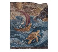 kaiyun Pescatori di perle e tartarughe marine, racconti popolari - Coperta Calda E Versatile Per Divani, Trapunta Da Viaggio Morbida E Accogliente,40x50inch(100x130cm)