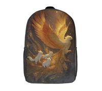 kaiyun Phoenix Flying in The Sky, Three Little White FBuees Zainetto Bambina Zaino Scuola Sveglio Zaini Per Primario Ragazzi O Ragazze 17inch