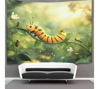 kaiyun Piccolo bruco Arazzo Da Parete,Tapestry Wall Hanging Con Varie Fantasie,Stampa Insetto Vite,Utilizzato in Camera Da Letto,Soggiorno,Copriletto,Decorazione Murale 70cmx100cm