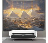kaiyun Piramidi di Giza Arazzi Estetica - Arazzo Da Parete Indie Decorazione Della Stanza Magnifica città antica Appeso A Parete, Arte Da Parete 70cmx100cm