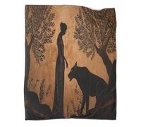 kaiyun Pittura figurativa greca Stampa 3D Morbida E Confortevole The Story of The Lion And The Wolf Adolescente Adulti in Peluche Coperta Adatta Per Divano Letto 60x80inch(150x200cm)
