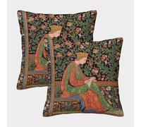 kaiyun Poeti nelle miniature dei manoscritti medievali Fodera Per Cuscino Con Cerniera Invisibile Decorativo Sedie Soggiorno Camera Da Letto 50x50cm 2 Pacchi