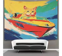 kaiyun Pop art Arazzo Da Parete,Tapestry Wall Hanging Con Varie Fantasie,Stampa Gattino,Utilizzato in Camera Da Letto,Soggiorno,Copriletto,Decorazione Murale 130cmx150cm