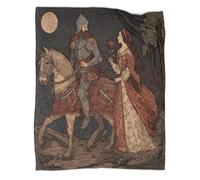 kaiyun Predatori notturni medievali su cavalli da guerra e belle donne Coperta Per Adolescente Stampata Soffice Lenzuola in Peluche,morbida E Confortevole,adatta Per Divano Letto 60x80inch(150x200cm)