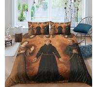 kaiyun Purgatorio Set Copripiumino,set Di Biancheria Da Letto Per in Microfibra Pittura medievaleStampa 3D Motivo,con Federa Ragazze Dei Ragazzi King（220x240cm）