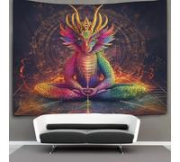 kaiyun Queen Arcobaleno Drago Arazzo Da Parete Geometria sacra Arazzi Arazzo Da Appendere Alla Parete Camera Da Letto Decorazioni Per La Casa 100cmx150cm