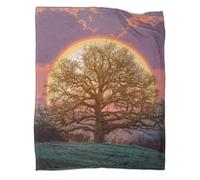 kaiyun Quercia secolare al tramonto Coperta Da Campeggio Esterna Stampata Calda,morbida E Traspirante Copriletto Per Camera Da Letto Quattro Stagioni 40x50inch(100x130cm)