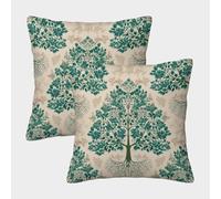 kaiyun Radici dell'albero, stile medievale Fodera Per Cuscino Moderna Cuscino Casa Camera Da Letto Divano Auto Ufficio Esterno 45x45cm 2 Pacchi