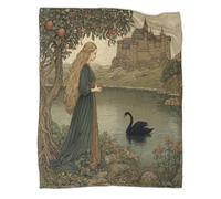 kaiyun Rapunzel sotto il melo, castello medievale Coperta Super Morbida Lenzuola in Flanella Da Viaggio Scaldino E Confortevole,60x80inch(150x200cm)