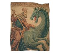 kaiyun Re e drago verde Coperta 3D Divano Stampa Per Adolescenti E Adulti,morbida Trapunta in Peluche 50x60inch(127x152cm)