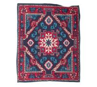 kaiyun Red And Blue Pattern in Traditional Arte popolare Style Manta Estampada 3D Colcha De Diseño Ropa De Cama De Microfibra Suave Y Cálida Sofá Ropa De Cama 50x60inch(127x152cm)