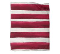 kaiyun Righe orizzontali rosse e bianche Coperta Da Campeggio Esterna Stampata Calda,morbida E Traspirante Copriletto Per Camera Da Letto Quattro Cervoioni 70x80inch(180x200cm)