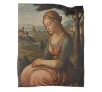 kaiyun Rinascimento italiano Coperta Super Morbida Ritrattistica femminile Lenzuola in Flanella Da Viaggio Scaldino E Confortevole,50x60inch(127x152cm)