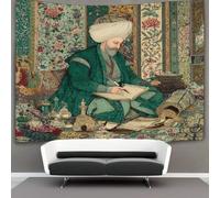 kaiyun Ritratto del Sultano Arazzo Da Parete Arte islamica Arazzi Da Appendere Alla Parete Camera Da Letto Decorazioni Per La Casa 70cmx100cm