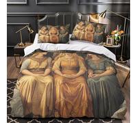 kaiyun Ritratto della Dea del Destino Set Copripiumino E Federe 3D Stampata in Microfibra, Adolescenti, Bambino Biancheria Da Letto Super King（260x220cm）