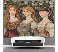 kaiyun Ritratto di giovane donna Arazzo Appendere Alla Parete,Stile Retrò Arte Murale Estetico Per La Decorazione Della Casa,per Soggiorno,camera Da Letto,150cmx200cm