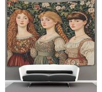kaiyun Ritratto di giovane donna Arazzo Appendere Alla Parete,Stile Retrò Arte Murale Estetico Per La Decorazione Della Casa,per Soggiorno,camera Da Letto,100cmx150cm