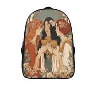 kaiyun Ritratto di una donna medievale che brinda Zaino Scuola Bambino Bambina Zainetto Grande Per Bambini Sacchetti Di Scuola Casual Leggero 16 inch
