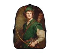 kaiyun Robin Hood porta una Borsa di Faretre Borsa Da Scuola Zaino Unisex Bambini,Nero 16 inch