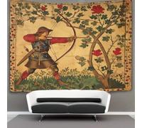 kaiyun Robin Hood, tiro con l'arco Arazzi Estetica - Arazzo Da Parete Indie Decorazione Della Stanza Plants And Fiori Appeso A Parete, Arte Da Parete 70cmx100cm