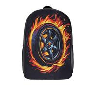 kaiyun Ruote da corsa Borsa Da Scuola Ragazzi Zaini Ragazze Elementare Fuoco Vento e velocità Zainetto Bambino Gita Zaino Leggero 17inch