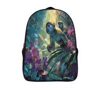 kaiyun Scimmie vivaci Zaino Scuola Per Bambini,Borsa Scuola Ragazzi Ragazza,Zainetto Foresta pluviale Zaini Sacca Da Bambina Per Viaggi,Sport 16 inch