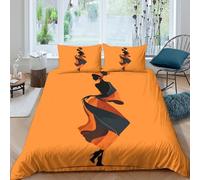 kaiyun Set Di Biancheria Da Letto Con Motivo Donna africana che balla con il velo,3 Pezzi,in Microfibra 3D,con Chiusura Con Copripiumino E Federa Per Ragazzo, Ragazza King（220x240cm）