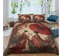 kaiyun Set Di Copripiumino Scene di un antico matrimonio 3D, Sacco Copri Piumone Microfibra Con Cerniera E Federa Biancheria Da Letto Per Ragazzo, Ragazza Single（135x200cm）